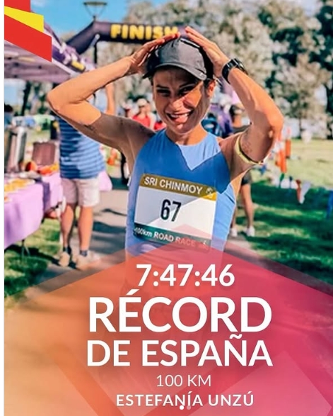 Estefan&iacute;a Unzu R&eacute;cord de Espa&ntilde;a de 100km